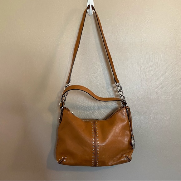 Michael Kors Leather Crossbody Satchel - Picture 5 of 14